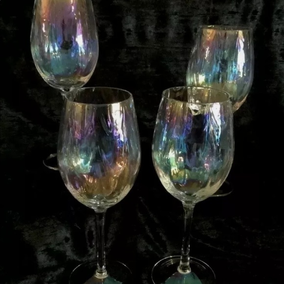 Rachel Zoe Dining Rachel Zoe Iridescent Goblet Stem Wine Glasses